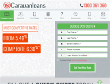 Tablet Screenshot of 360caravanloans.com.au